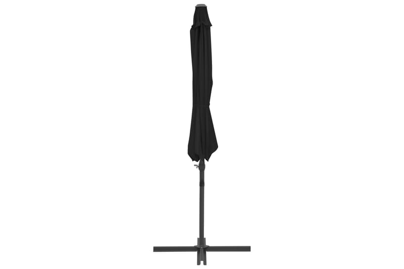 Hengeparasoll med stålstang 300 cm svart - Svart - Parasoller