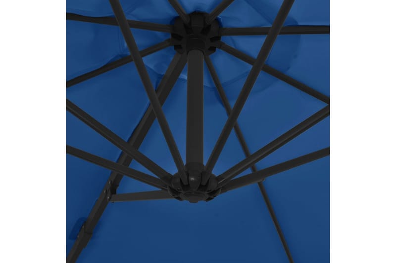 Hengeparasoll med stålstang asurblå 300 cm - Blå - Parasoller