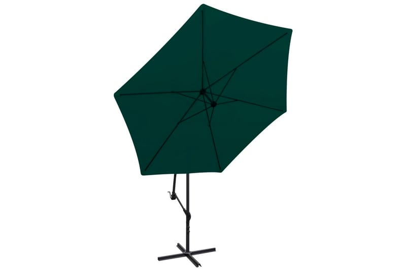 Parasoll 3 m grønn fritthengende - Grønn - Hagemøbler - Solbeskyttelse - Parasoller - Hengeparasoll