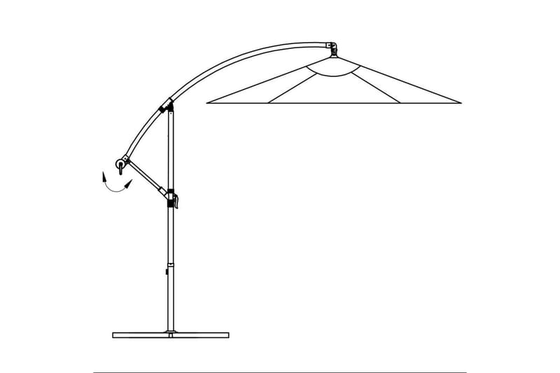 Parasoll 3 m sandhvit fritthengende - Sandhvit - Hagemøbler - Solbeskyttelse - Parasoller - Hengeparasoll