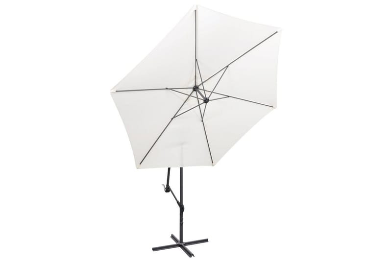 Parasoll 3 m sandhvit fritthengende - Sandhvit - Hagemøbler - Solbeskyttelse - Parasoller - Hengeparasoll
