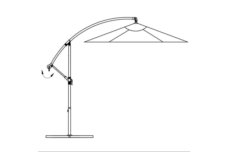 Parasoll 3.5 m grønn fritthengende - Grønn - Hagemøbler - Solbeskyttelse - Parasoller - Hengeparasoll