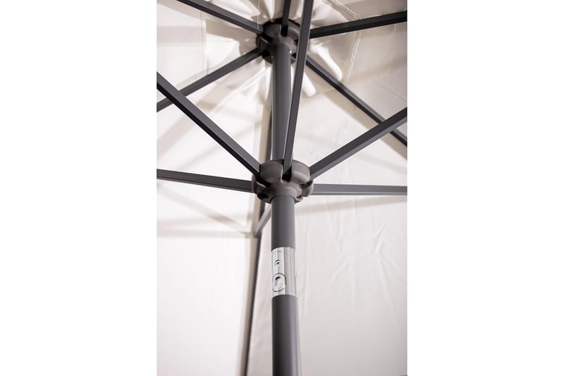 Leeds Parasoll 300 cm - Hvit/Svart - Hagemøbler - Solbeskyttelse - Parasoller
