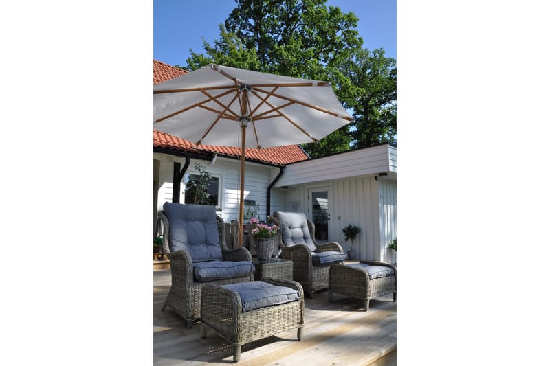 Lyon Parasoll 300 cm Olefin Offwhite - Fritab - Hagemøbler - Solbeskyttelse - Parasoller