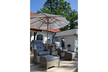 Lyon Parasoll 300 cm Olefin Offwhite - Fritab - Hagemøbler - Solbeskyttelse - Parasoller - Baliparasoll