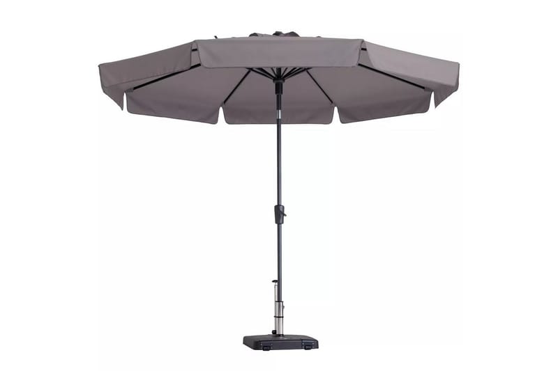 Madison Parasoll Flores 300 cm rund gråbrun PAC2P015 - Hagemøbler - Solbeskyttelse - Parasoller