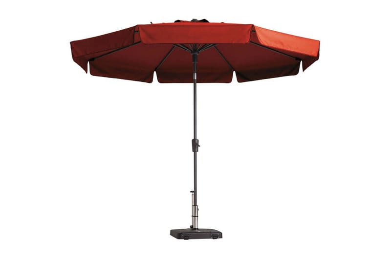 Madison Parasoll Flores 300 cm round mursteinsrød - Hagemøbler - Solbeskyttelse - Parasoller