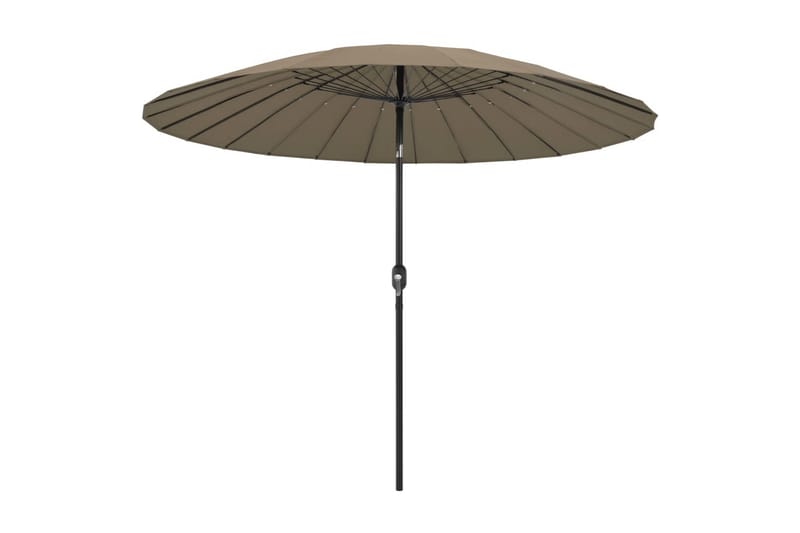 Parasoll med aluminiumsstang 270 cm gråbrun - Brun - Parasoller