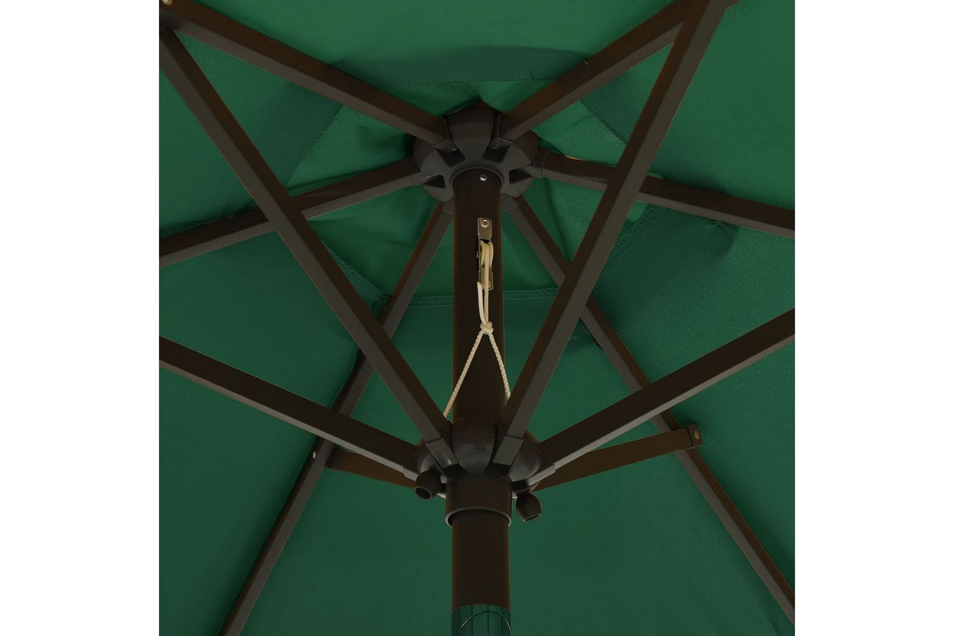 Parasoll med LED-lys grønn 200x211 cm aluminium - Grønn - Hagemøbler - Solbeskyttelse - Parasoller