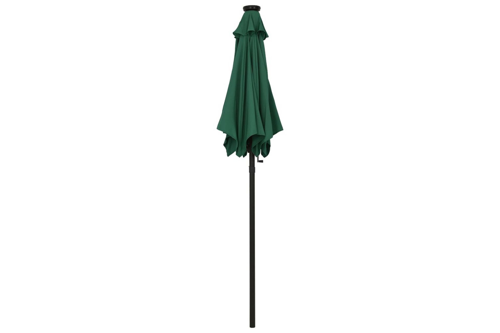 Parasoll med LED-lys grønn 200x211 cm aluminium - Grønn - Hagemøbler - Solbeskyttelse - Parasoller