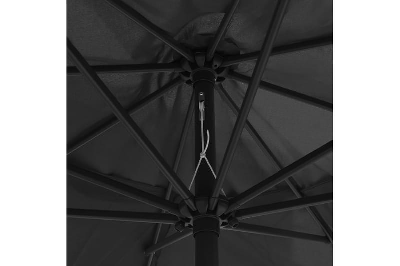 Parasoll med metallstang 400 cm antrasitt - Grå - Parasoller