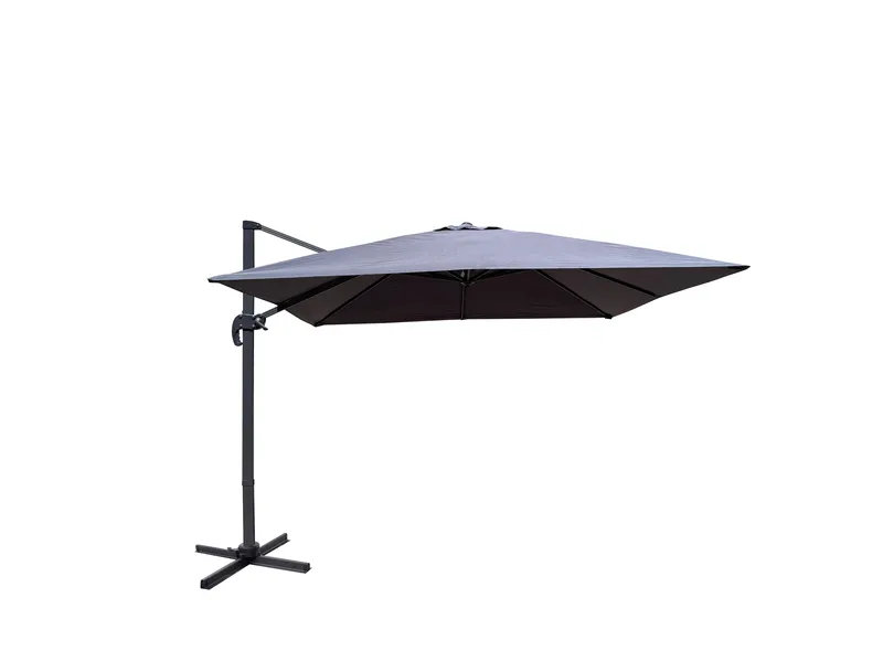 Miami Parasoll Frittstående 3×3 m, Grå