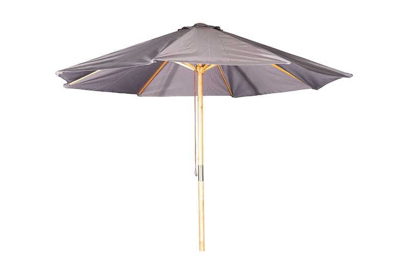 Naxos Parasoll Rund Ø300 cm Svart/Natur - Venture Home - Hagemøbler - Solbeskyttelse - Parasoller