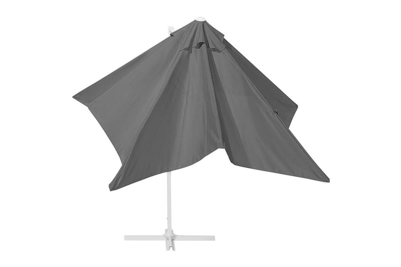 Paraply Monza - Grå, hvit - Hagemøbler - Solbeskyttelse - Parasoller - Hengeparasoll