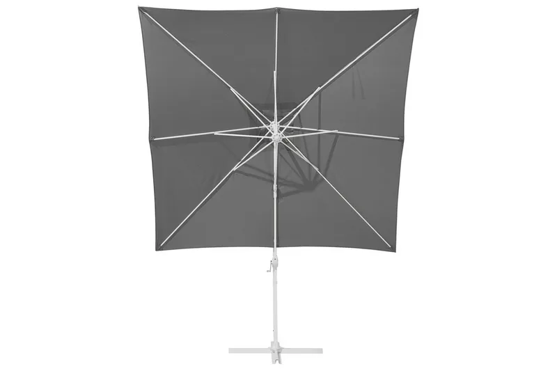 Paraply Monza - Grå, hvit - Hagemøbler - Solbeskyttelse - Parasoller - Hengeparasoll