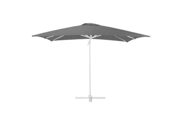 Paraply Monza - Grå, hvit - Hagemøbler - Solbeskyttelse - Parasoller - Hengeparasoll