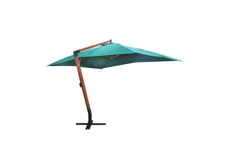 Parasol 300 x 400 cm grønn svevende - Grønn - Hagemøbler - Solbeskyttelse - Parasoller