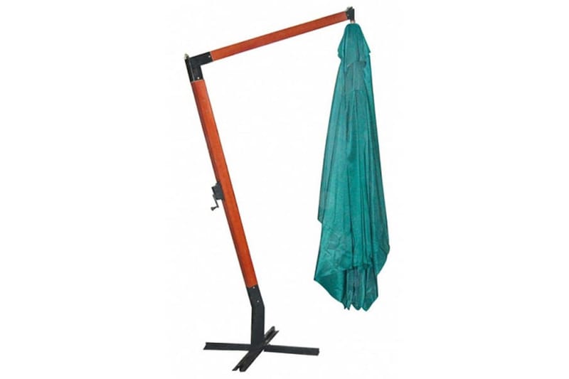Parasol 300 x 400 cm grønn svevende - Grønn - Hagemøbler - Solbeskyttelse - Parasoller