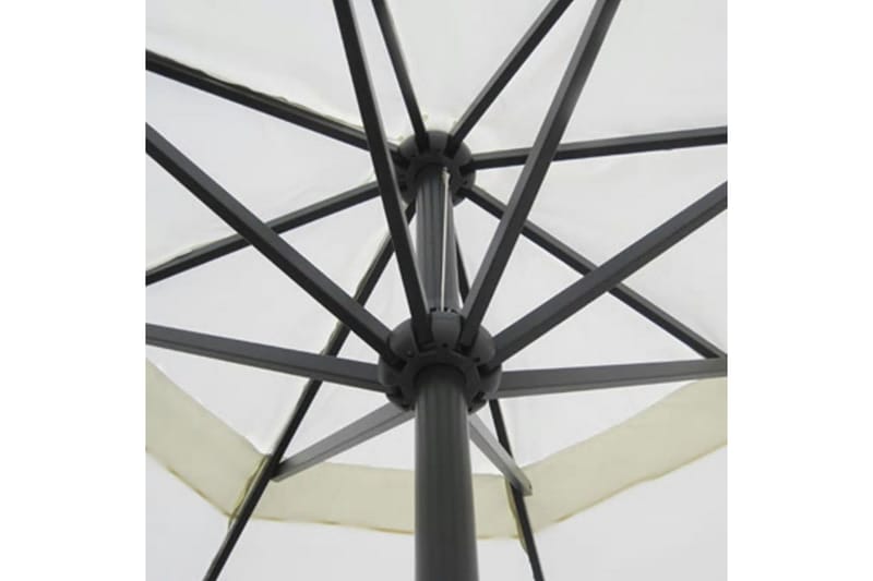 Parasol hvit aluminium 500 cm - Hagemøbler - Solbeskyttelse - Parasoller