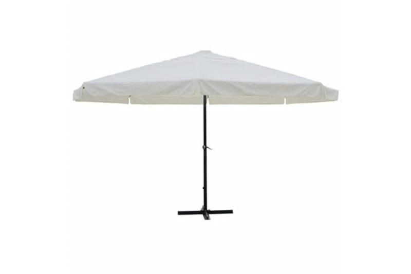 Parasol hvit aluminium 500 cm - Hagemøbler - Solbeskyttelse - Parasoller
