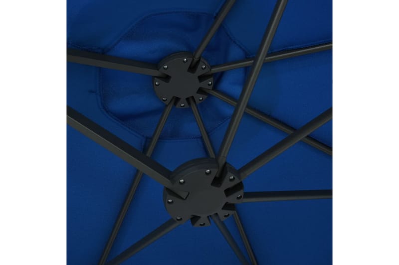 Parasol med aluminiumsstang 460x270 cm blå - Hagemøbler - Solbeskyttelse - Parasoller