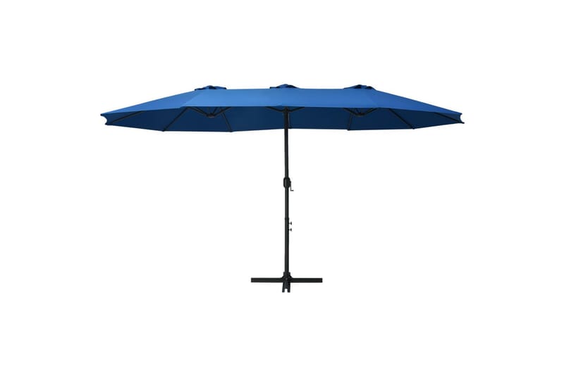 Parasol med aluminiumsstang 460x270 cm blå - Parasoller