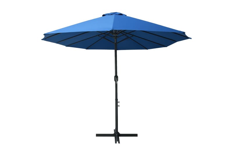 Parasol med aluminiumsstang 460x270 cm blå - Hagemøbler - Solbeskyttelse - Parasoller