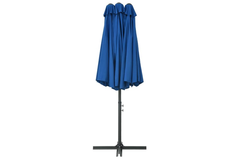 Parasol med aluminiumsstang 460x270 cm blå - Hagemøbler - Solbeskyttelse - Parasoller