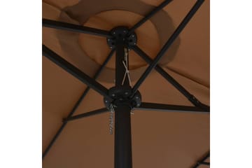 Parasol med aluminiumsstang 460x270 cm gråbrun - Hagemøbler - Solbeskyttelse - Parasoller
