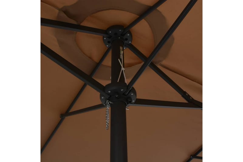 Parasol med aluminiumsstang 460x270 cm gråbrun - Parasoller