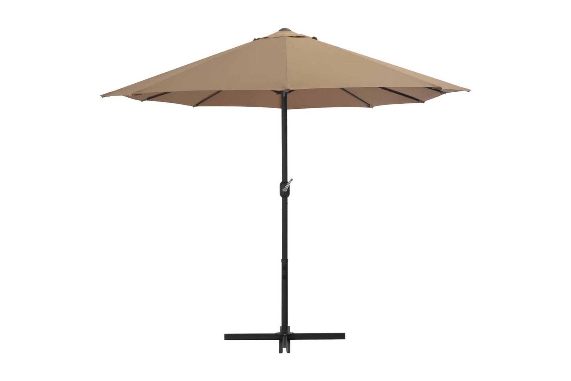 Parasol med aluminiumsstang 460x270 cm gråbrun - Hagemøbler - Solbeskyttelse - Parasoller