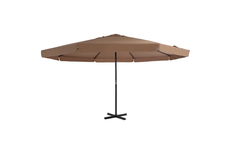 Parasol med aluminiumsstang 500 cm gråbrun - Parasoller