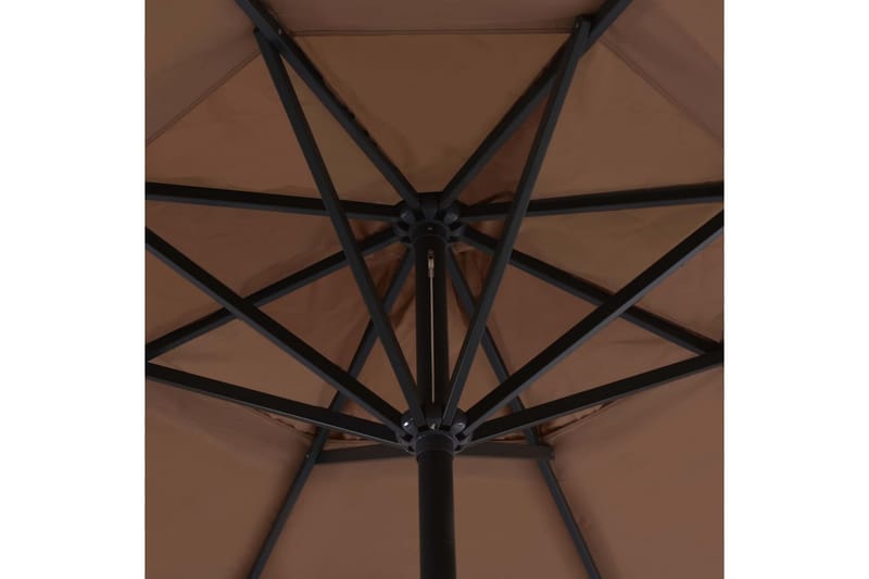 Parasol med aluminiumsstang 500 cm gråbrun - Hagemøbler - Solbeskyttelse - Parasoller