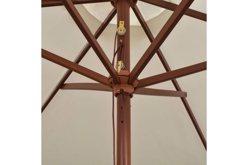 Parasoll 270x270 cm trestang kremhvit - Kremhvit - Hagemøbler - Solbeskyttelse - Parasoller