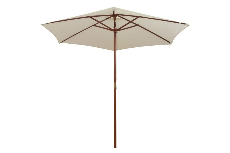 Parasoll 270x270 cm trestang kremhvit - Kremhvit - Hagemøbler - Solbeskyttelse - Parasoller