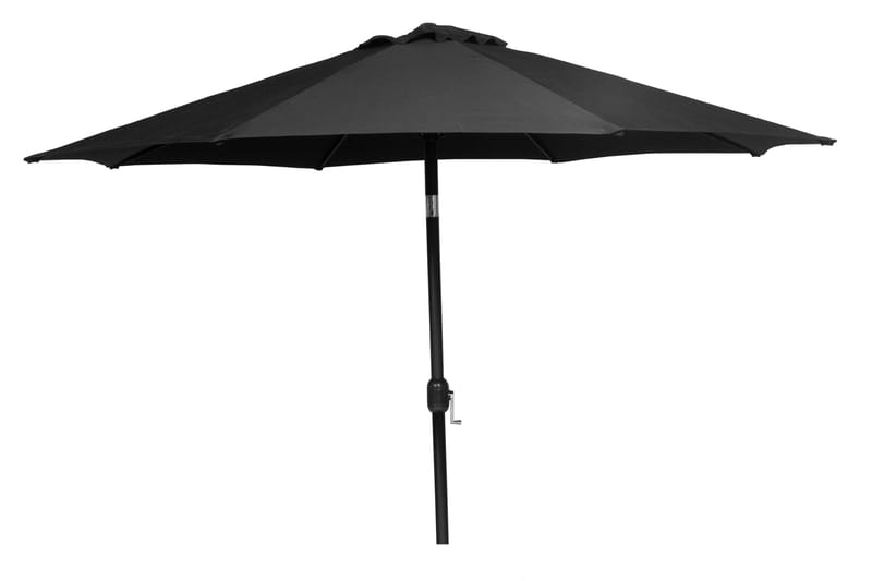PARASOLL 300 CM ALU SVART - alu. og polyester - Hagemøbler - Solbeskyttelse - Parasoller
