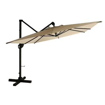 Parasoll HOME4YOU Beijing 3x3 m, beige - Beige - Hagemøbler - Solbeskyttelse - Parasoller - Hengeparasoll