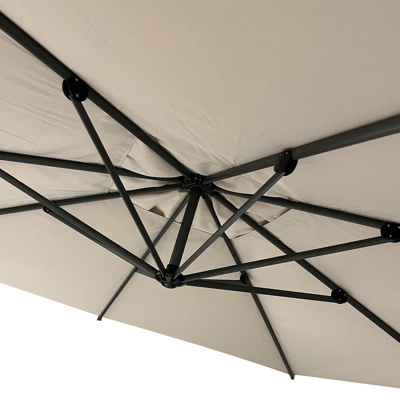 Parasoll HOME4YOU Beijing 3x3 m, beige - Beige - Hagemøbler - Solbeskyttelse - Parasoller - Hengeparasoll