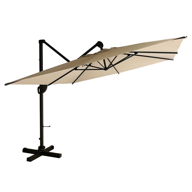 Parasoll HOME4YOU Beijing 3x3 m, beige - Beige - Hagemøbler - Solbeskyttelse - Parasoller - Hengeparasoll