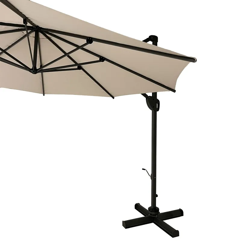 Parasoll HOME4YOU Beijing D3,5 m, beige - Beige - Hagemøbler - Solbeskyttelse - Parasoller - Hengeparasoll