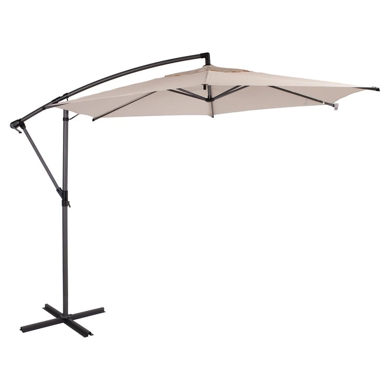 Parasoll HOME4YOU Malta 3 m Beige - beige - Hagemøbler - Solbeskyttelse - Parasoller - Hengeparasoll