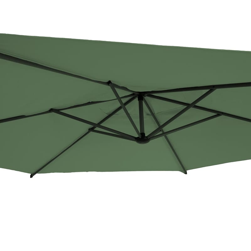 Parasoll HOME4YOU Malta 3 m Grønn - grønn - Hagemøbler - Solbeskyttelse - Parasoller - Hengeparasoll