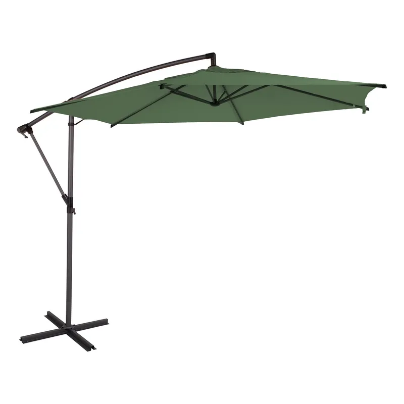 Parasoll HOME4YOU Malta 3 m Grønn - grønn - Hagemøbler - Solbeskyttelse - Parasoller - Hengeparasoll