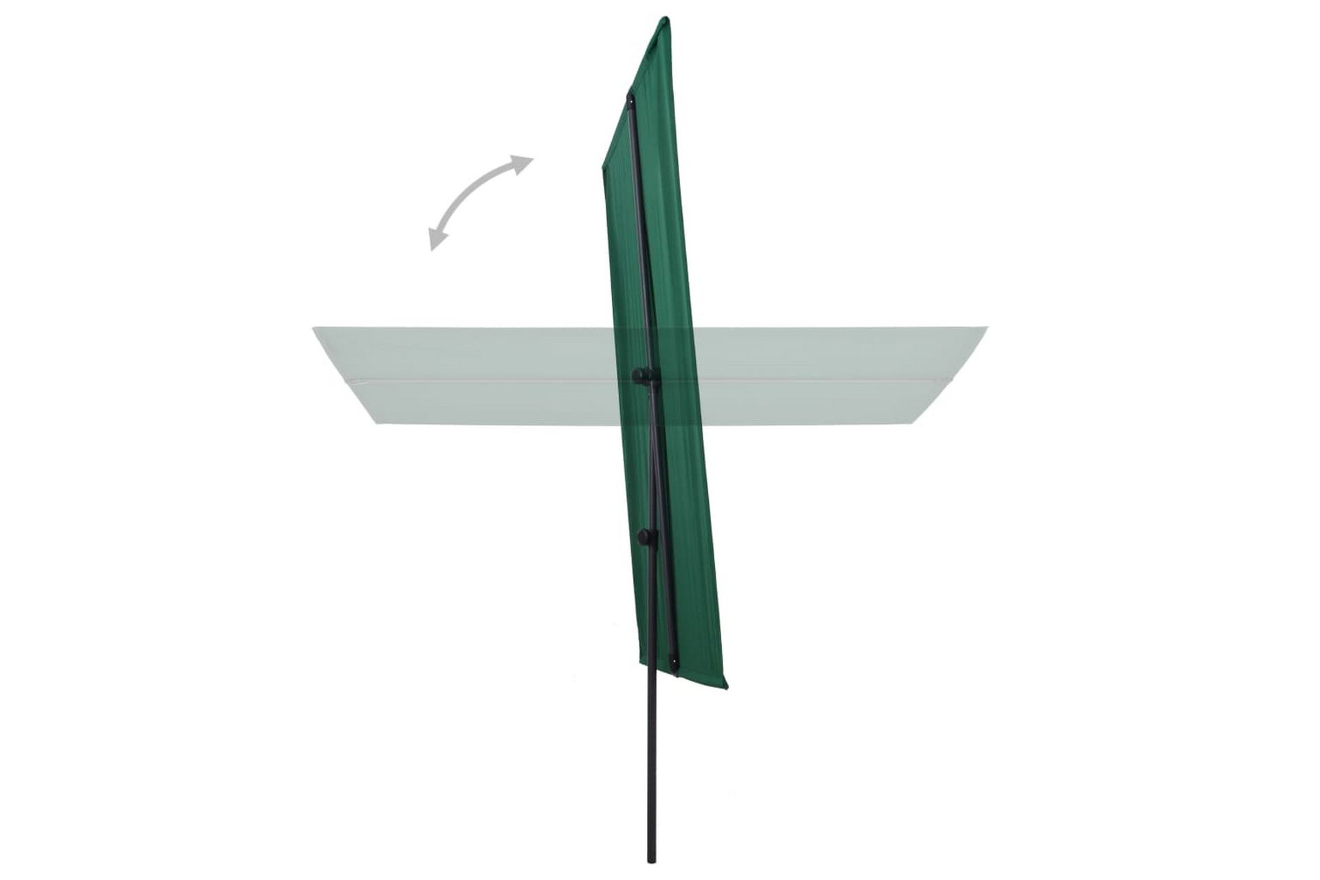 Parasoll med aluminiumsstang 180x130 cm grønn - Grønn - Hagemøbler - Solbeskyttelse - Parasoller