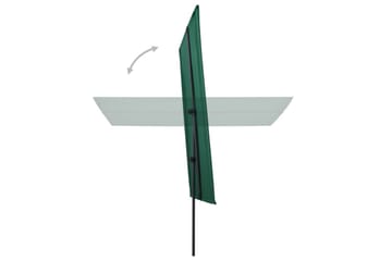 Parasoll med aluminiumsstang 180x130 cm grønn - Grønn - Hagemøbler - Solbeskyttelse - Parasoller