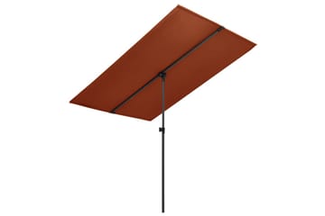 Parasoll med aluminiumsstang 180x130 cm terrakotta - Rød - Hagemøbler - Solbeskyttelse - Parasoller