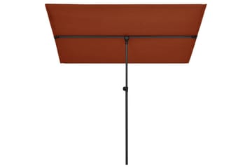 Parasoll med aluminiumsstang 180x130 cm terrakotta - Rød - Hagemøbler - Solbeskyttelse - Parasoller