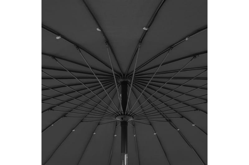 Parasoll med aluminiumsstang 270 cm antrasitt - Grå - Parasoller