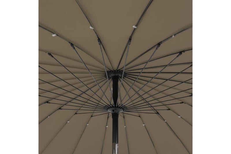 Parasoll med aluminiumsstang 270 cm gråbrun - Brun - Hagemøbler - Solbeskyttelse - Parasoller