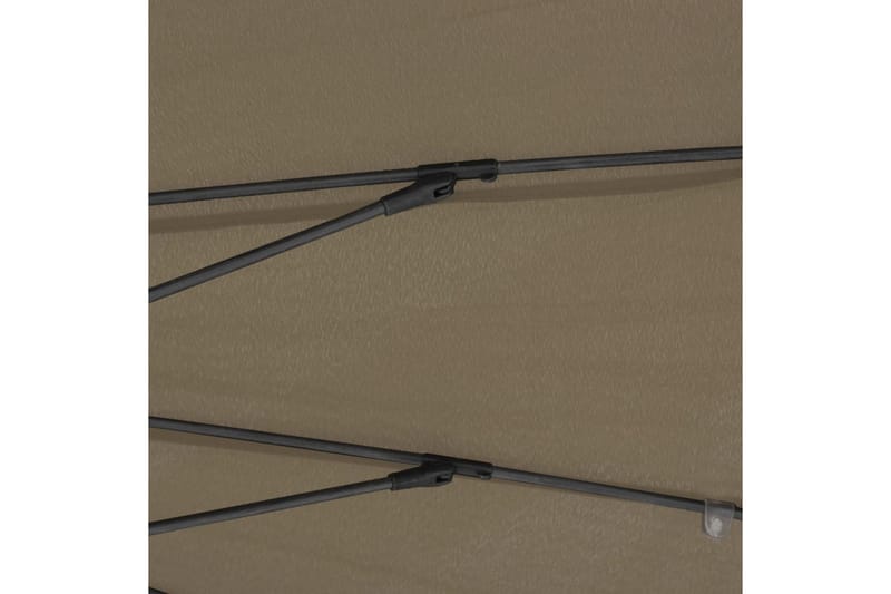 Parasoll med aluminiumsstang 270 cm gråbrun - Brun - Hagemøbler - Solbeskyttelse - Parasoller